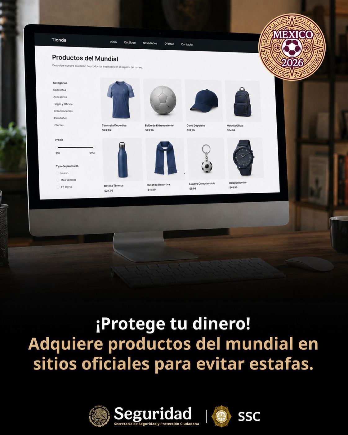 Emiten recomendaciones para prevenir fraudes digitales en compra de productos de la Copa Mundial de Fútbol